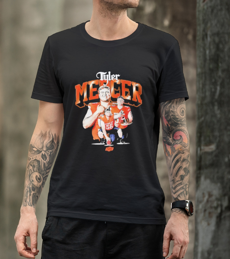 Tyler Mercer Oklahoma State Football Player Number 56 T-Shirt