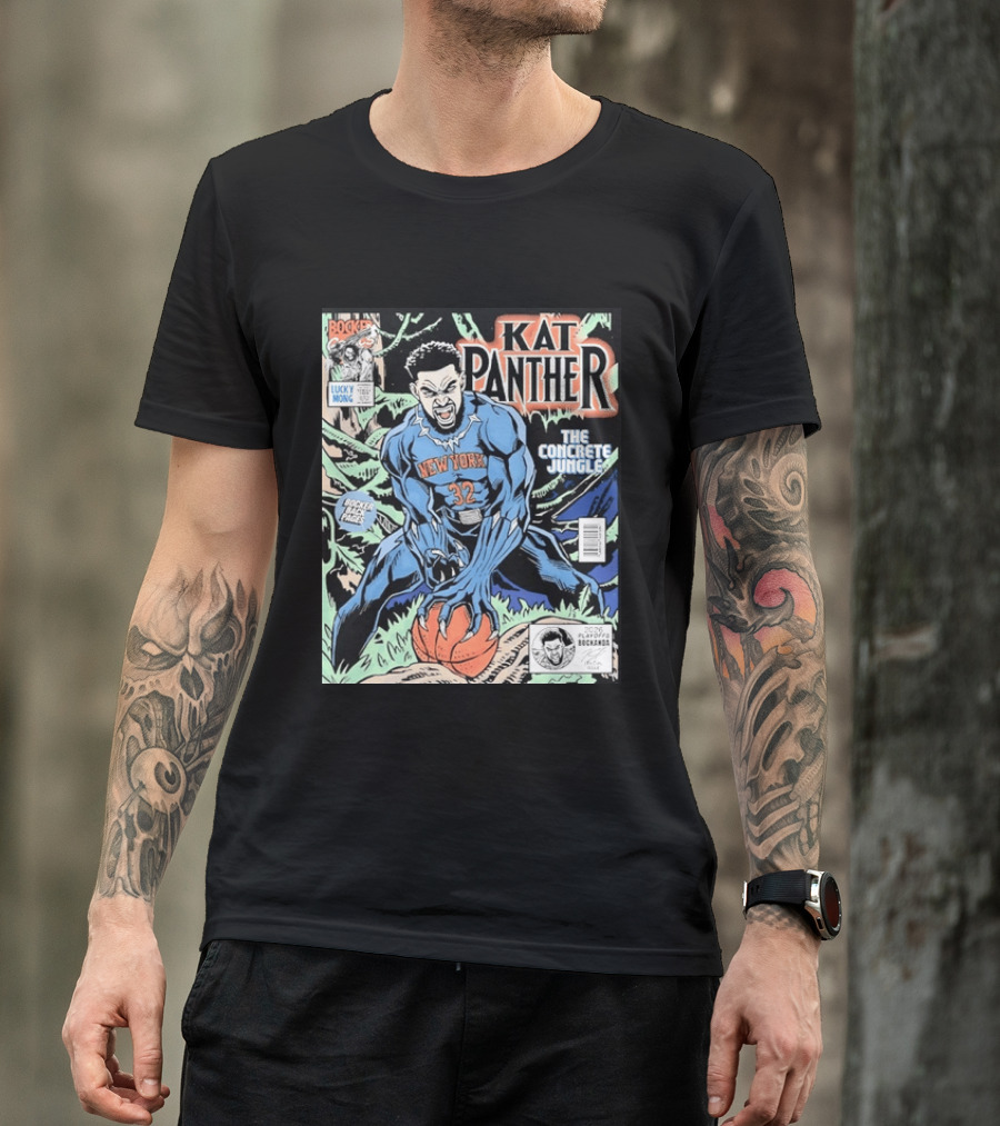 Kat Panther New York 32 The Concrete Jungle Comic Cover Booker Back Page T-Shirt