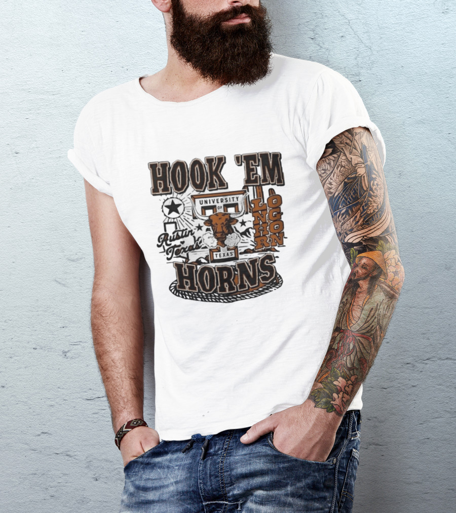 Hook 'Em Horns University Of Texas Austin Longhorns Texas T-Shirt