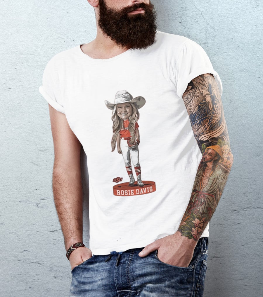 Rosie Davis Oklahoma State Softball Player Caricature OSU Team Spirit T-Shirt