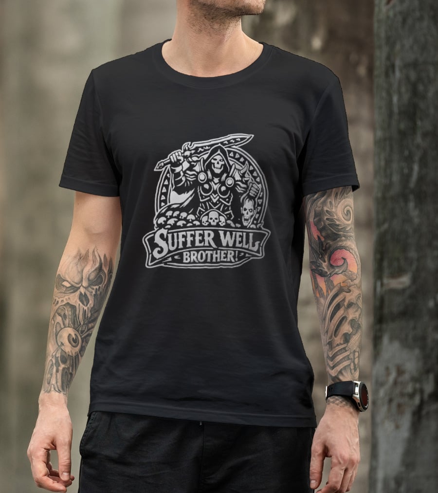 Arthas Menethil Lich King Warcraft Suffer Well Brother T-Shirt