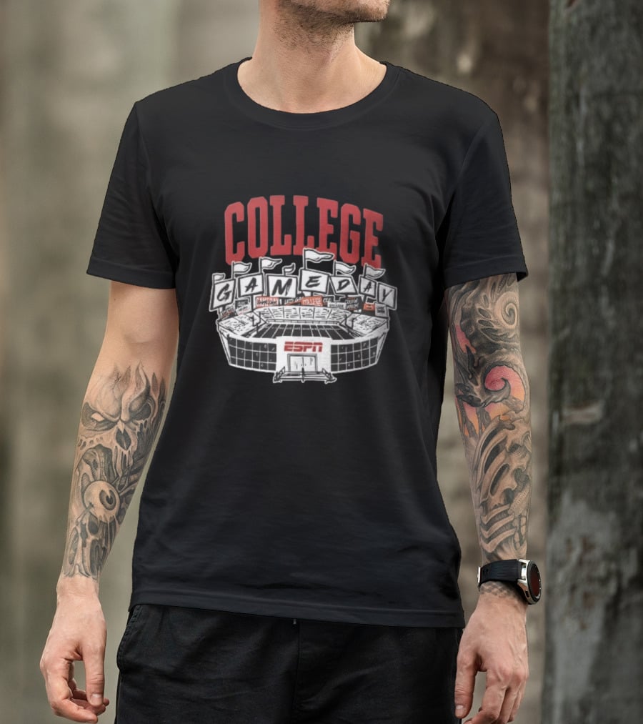 ESPN College GameDay Stadium Flags And Field T-Shirt