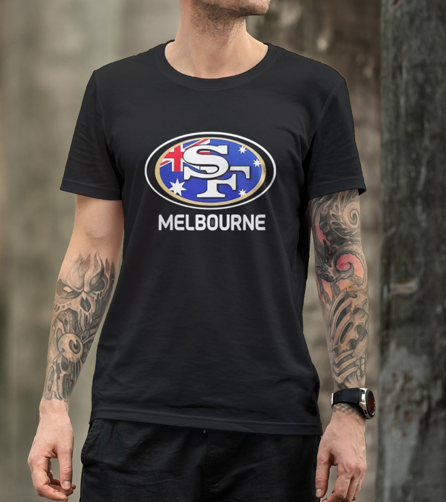San Francisco 49ers Australia Melbourne Flag T-Shirt
