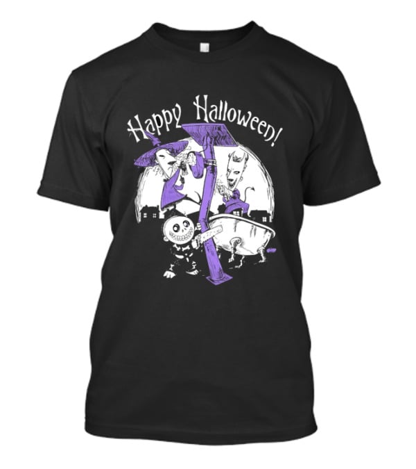 Happy Halloween Lock Shock And Barrel The Nightmare Before Christmas T-Shirt