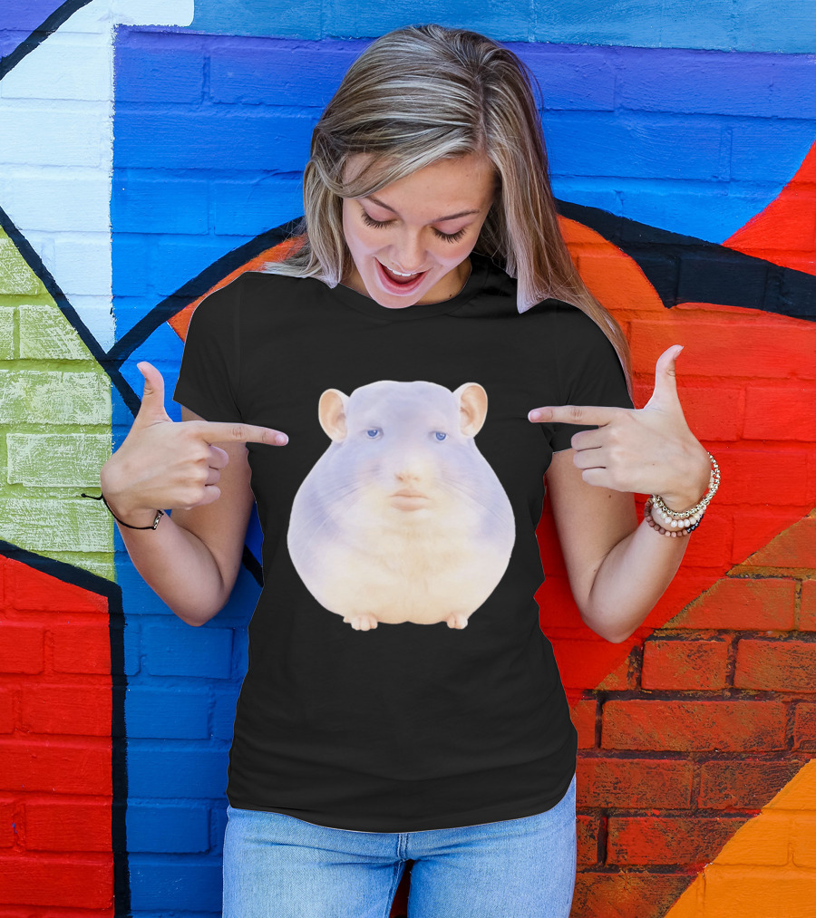 Surreal Chinchilla Human Face Hybrid Expression T-Shirt