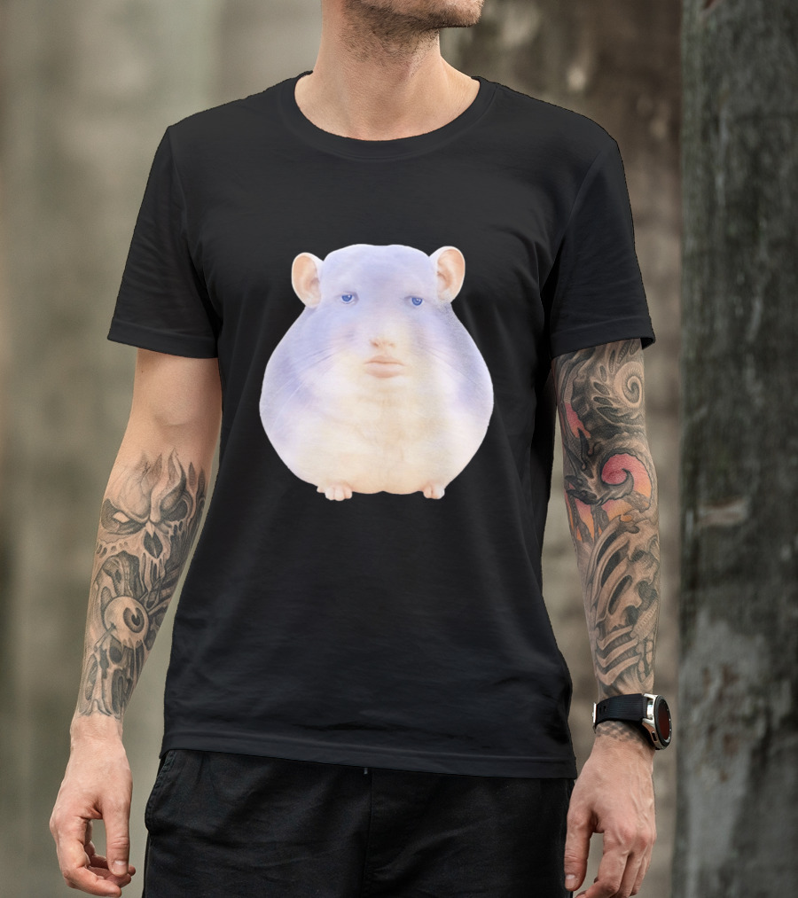 Surreal Chinchilla Human Face Hybrid Expression T-Shirt