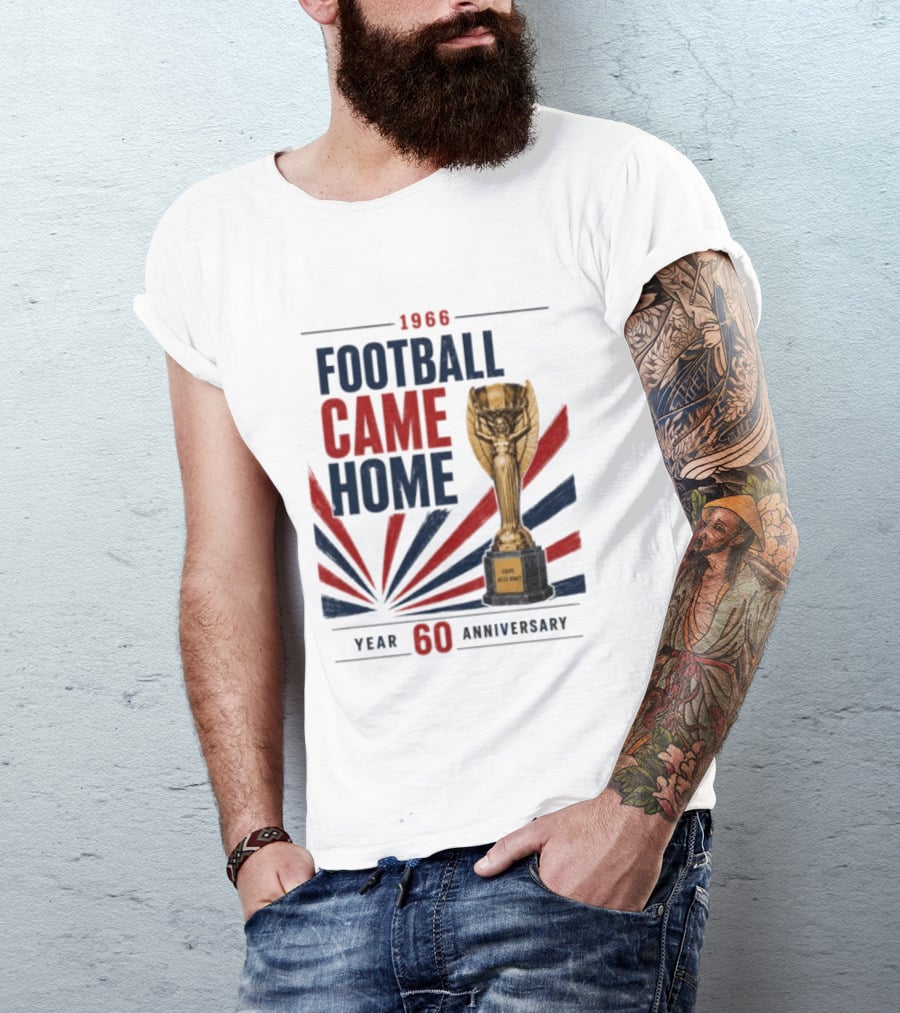 1966 Football Came Home 60 Year Anniversary Coupe Jules Rimet T-Shirt