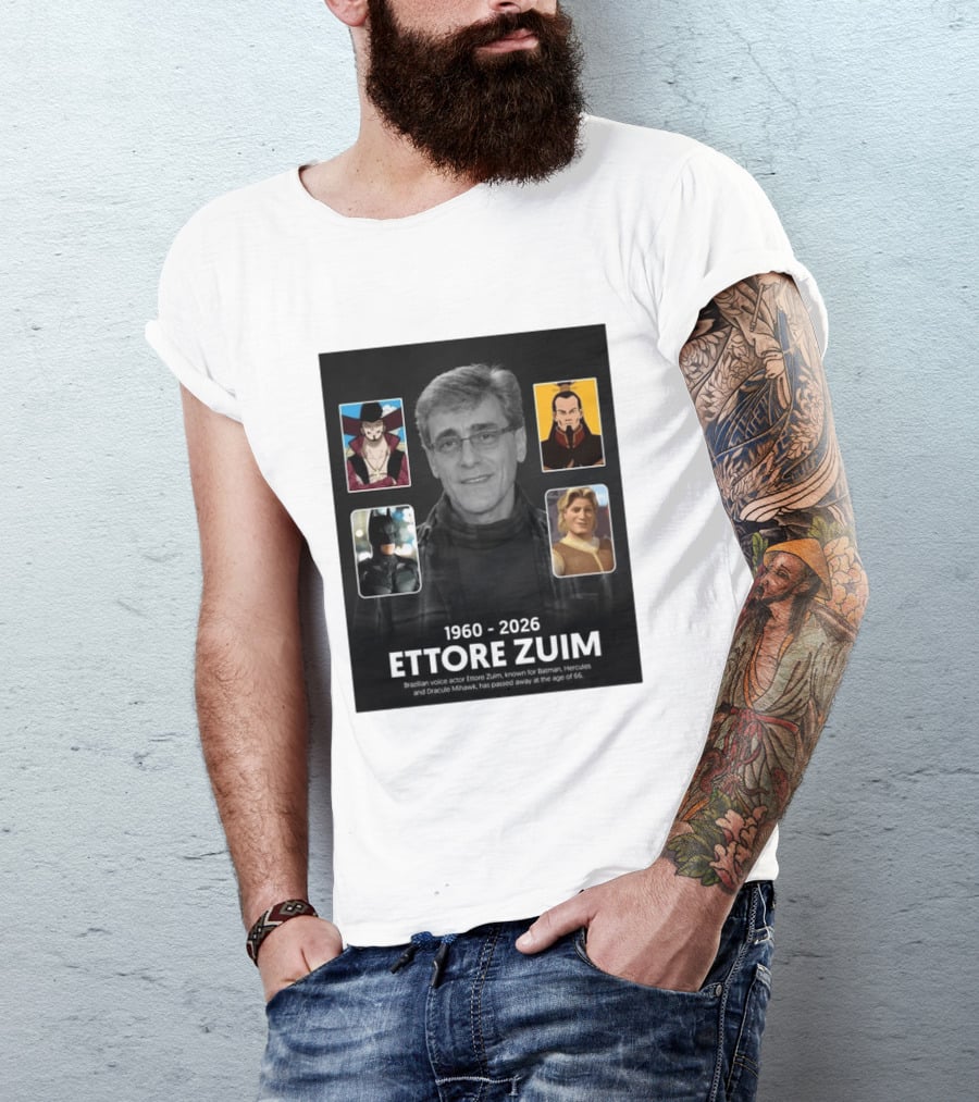 1960 2026 Ettore Zuim Batman Hercules Dracula Mihawk Voice Actor T-Shirt