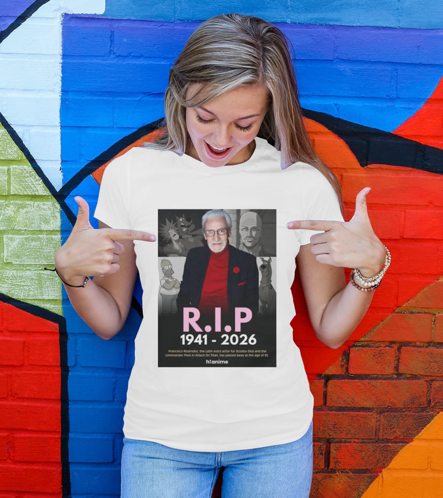 RIP Francisco Reséndez 1941 2026 Scooby Doo Attack On Titan Voice Actor Memorial T-Shirt