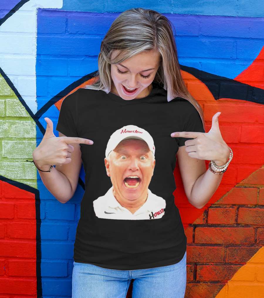 Dana Holgorsen Houston Cougars Coach Excited Expression College Football T-Shirt