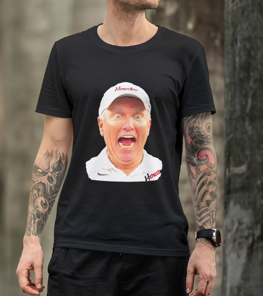 Dana Holgorsen Houston Cougars Coach Excited Expression College Football T-Shirt