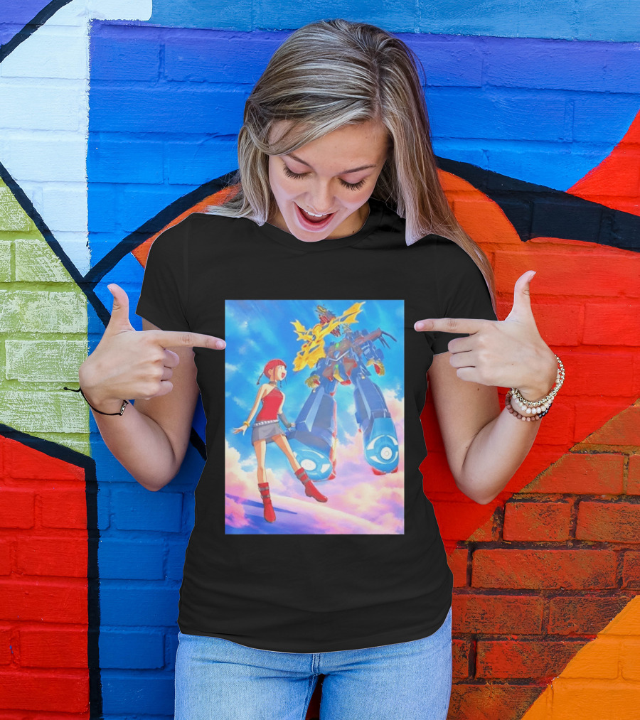 Dorothy Wayneright With The Big O Mecha From The Big O Anime Series T-Shirt