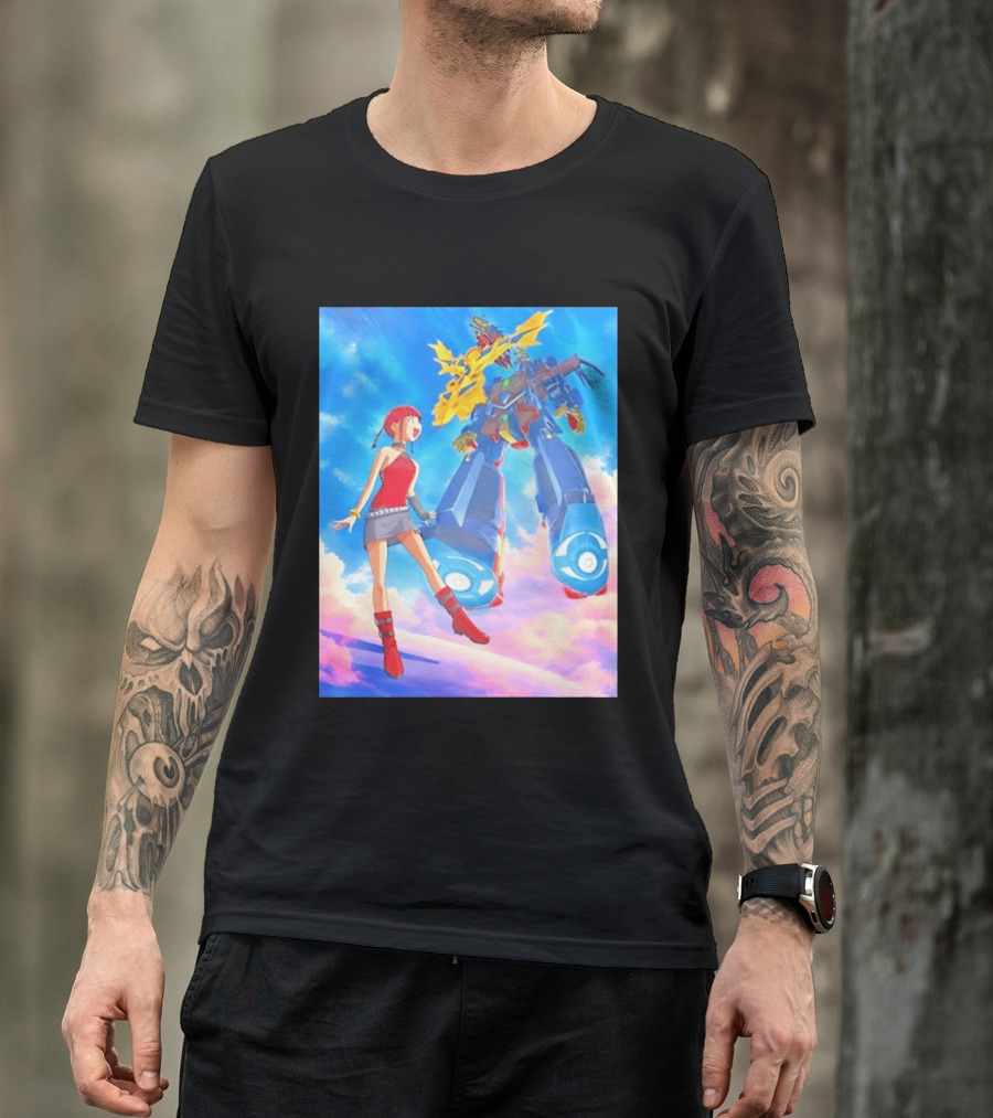 Dorothy Wayneright With The Big O Mecha From The Big O Anime Series T-Shirt