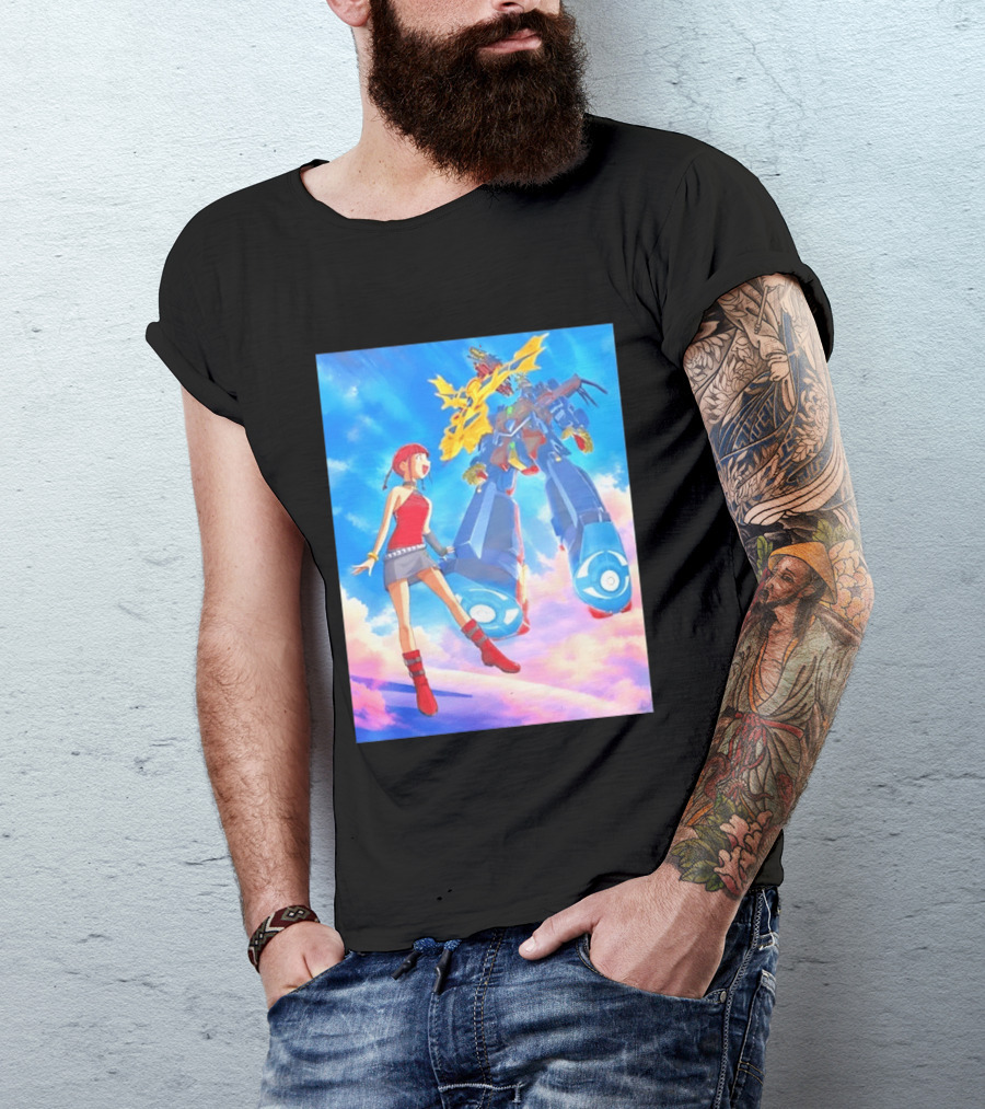 Dorothy Wayneright With The Big O Mecha From The Big O Anime Series T-Shirt