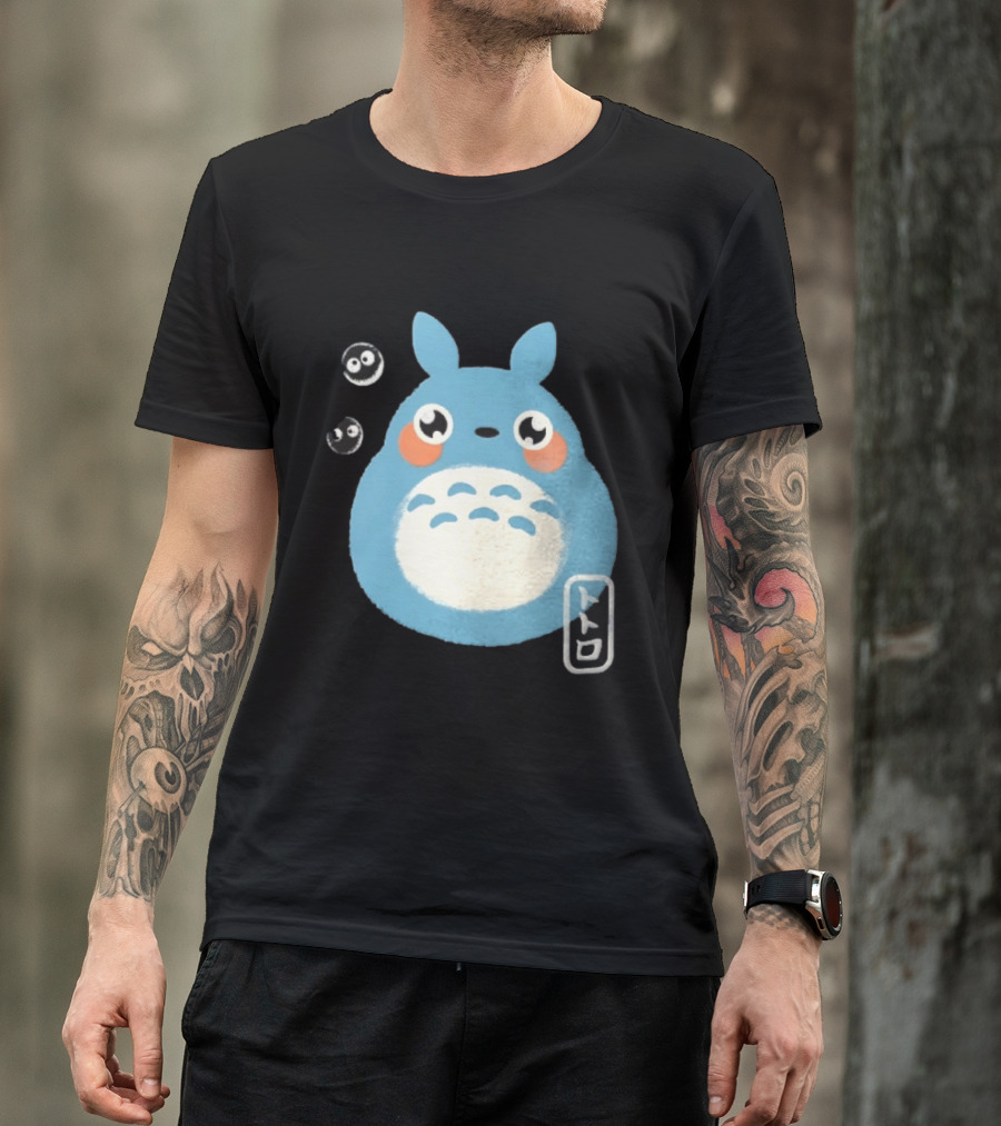 Totoro My Neighbor Totoro Blue Totoro With Soot Sprites T-Shirt