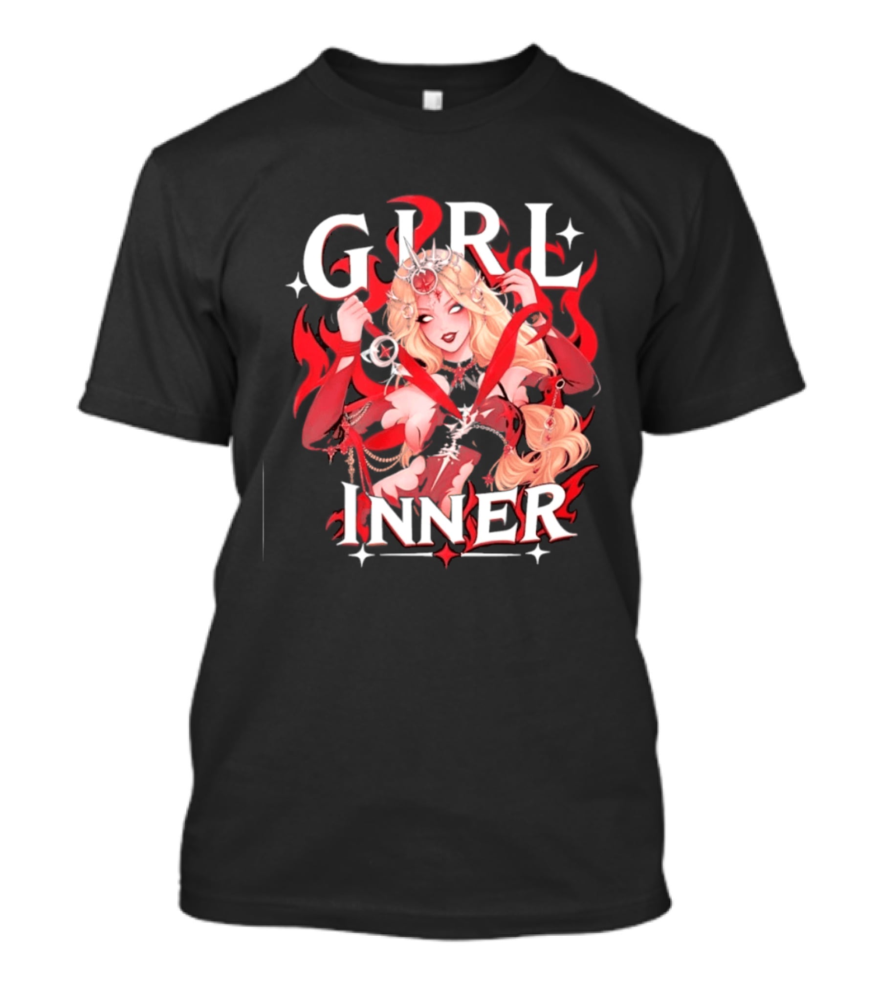 Girl Inner Gothic Fantasy Warrior Anime T-Shirt