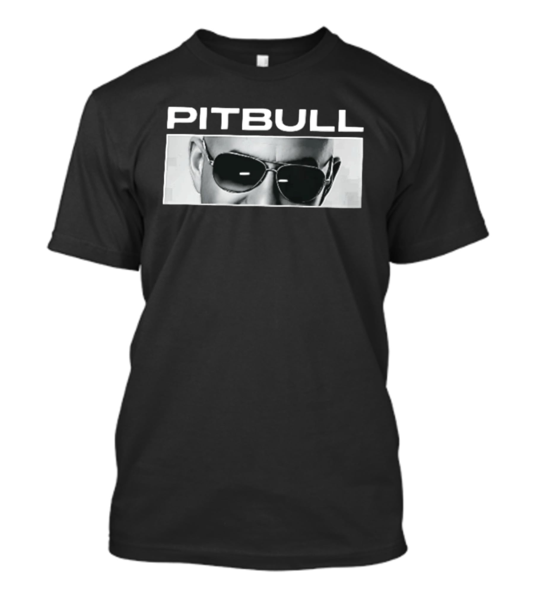 Pitbull Monochrome Aviator Sunglasses Close Up T-Shirt