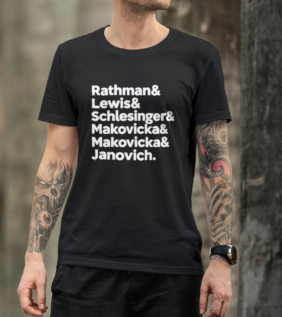 Rathman Lewis Schlesinger Makovicka Makovicka Janovich Nebraska Cornhuskers Fullback Legacy T-Shirt