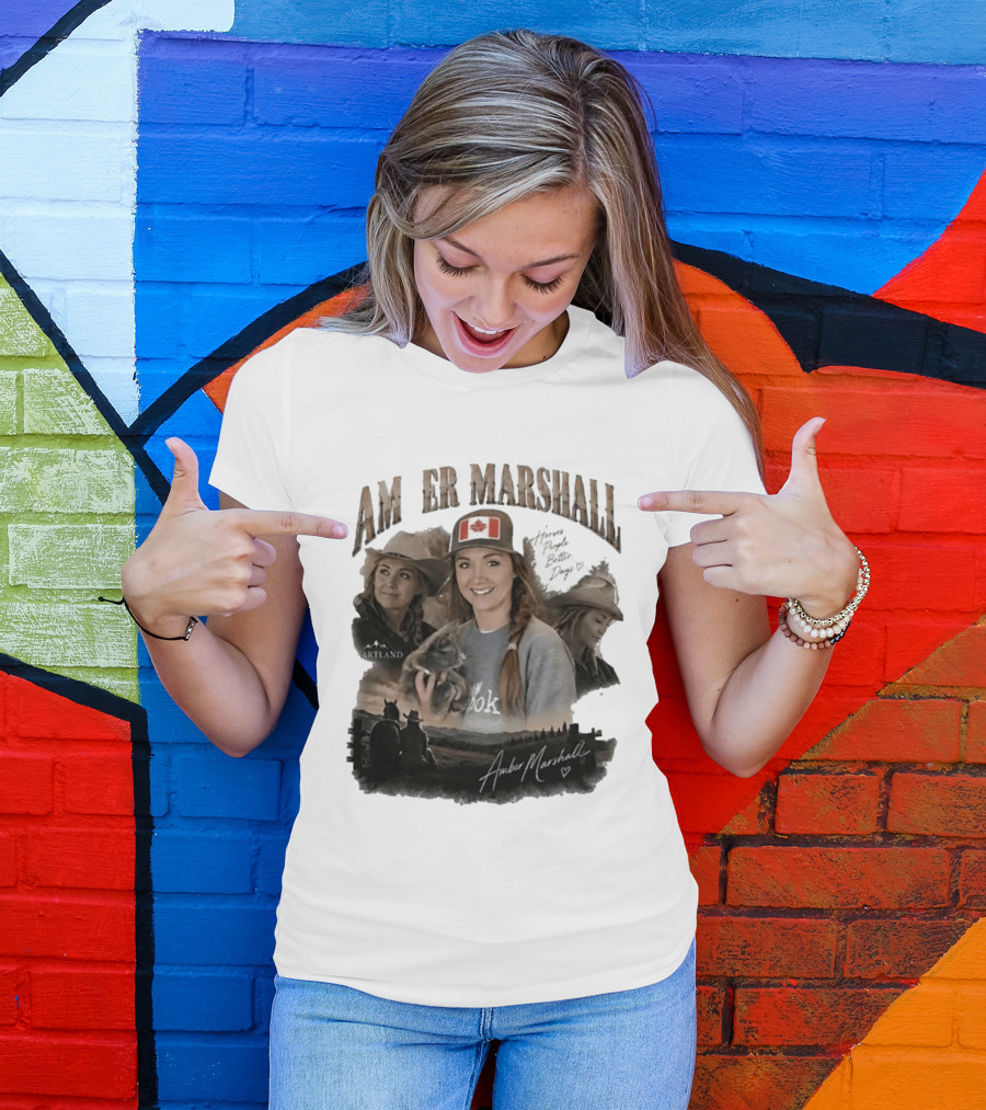 Amber Marshall Heartland Better Days Canadian Flag Retro Bootleg T-Shirt