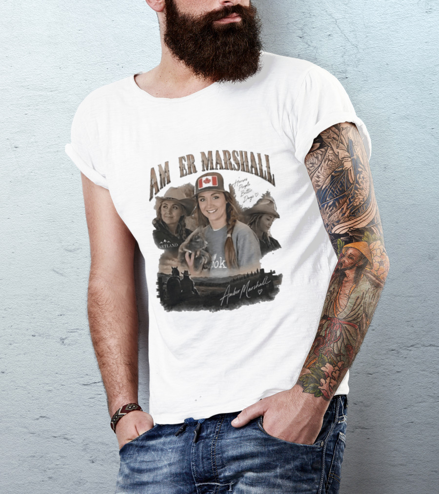 Amber Marshall Heartland Better Days Canadian Flag Retro Bootleg T-Shirt