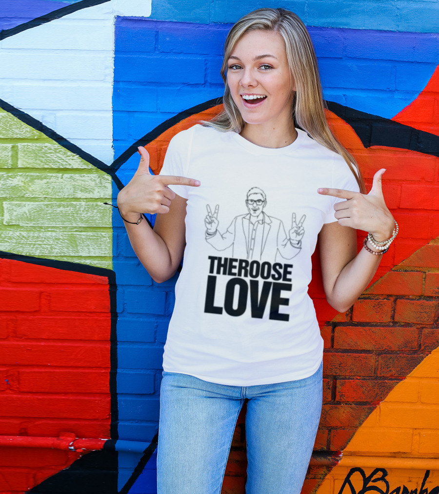 Choose Love Store Louis Theroux Choose Love Peace Sign Gesture T-Shirt