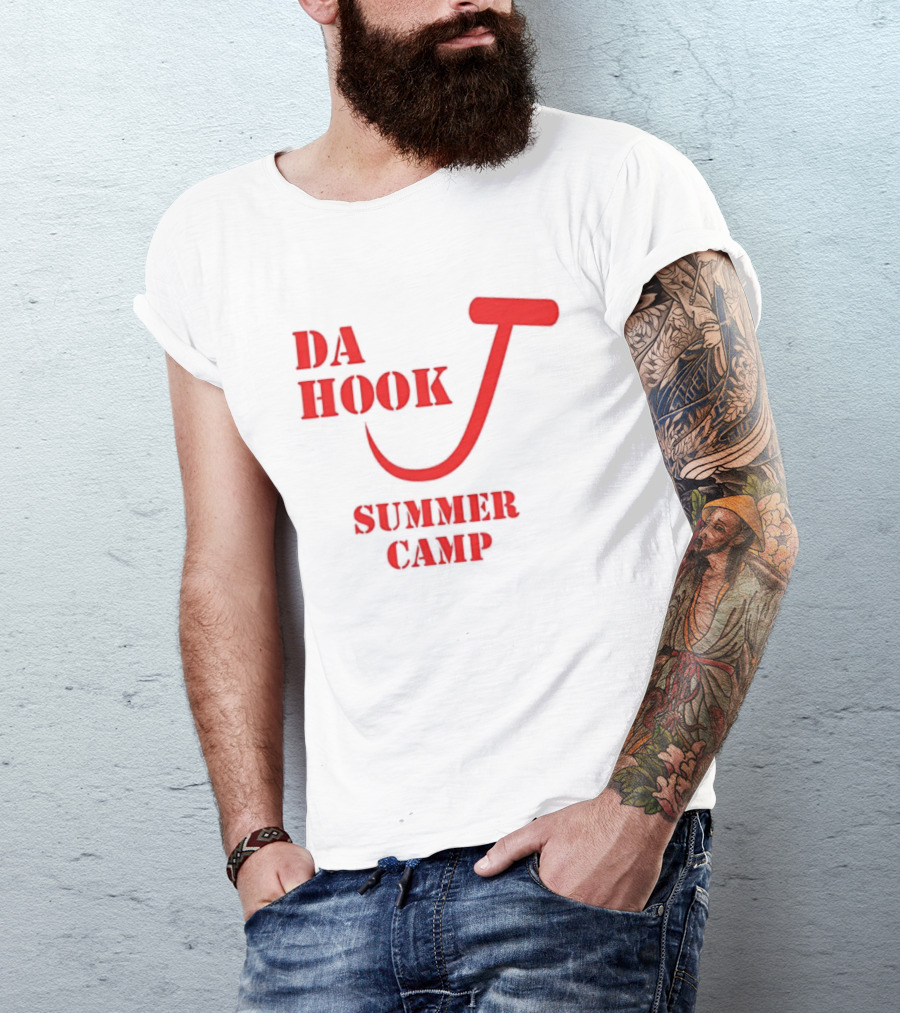 Da Hook Summer Camp Fishing Vacation Outdoor Experience T-Shirt