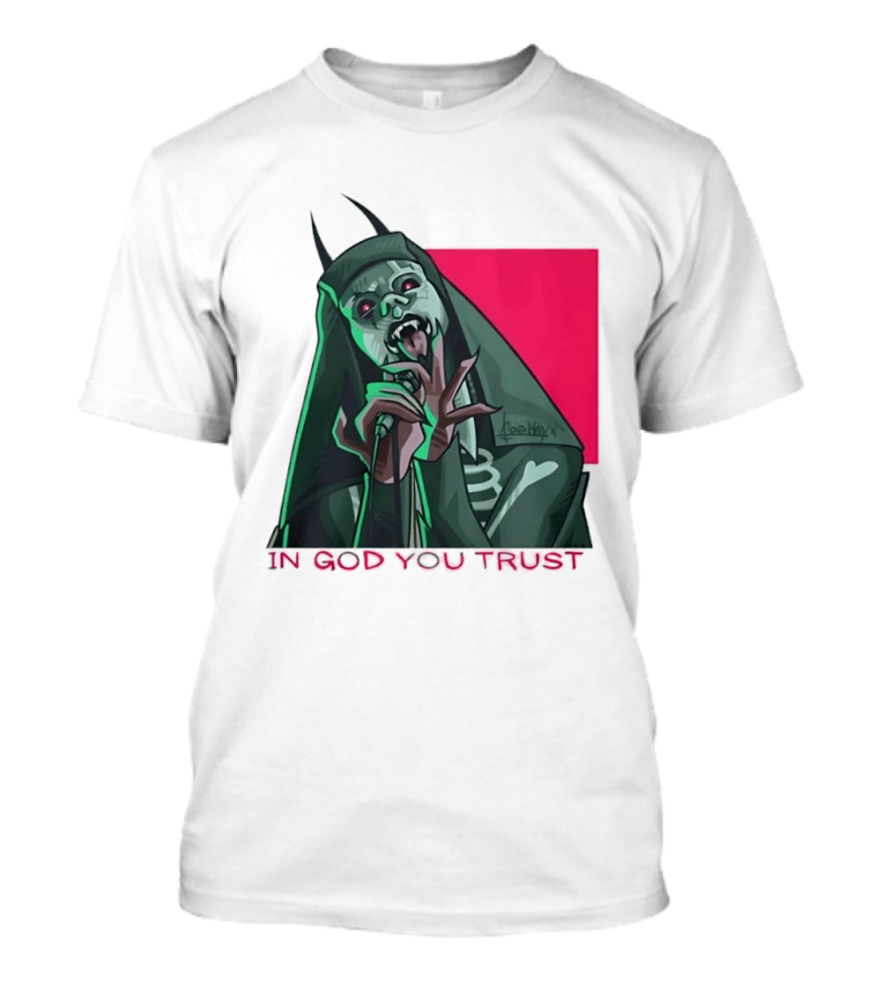 In God You Trust Demon Vocalist Metal Horror T-Shirt
