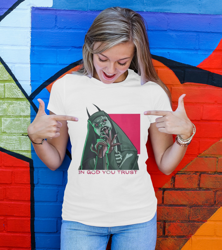 In God You Trust Demon Vocalist Metal Horror T-Shirt