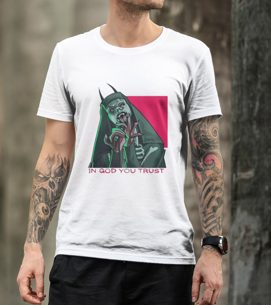 In God You Trust Demon Vocalist Metal Horror T-Shirt