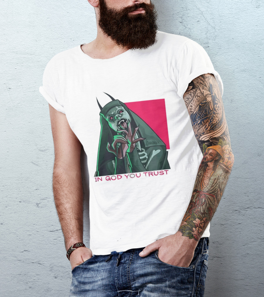 In God You Trust Demon Vocalist Metal Horror T-Shirt