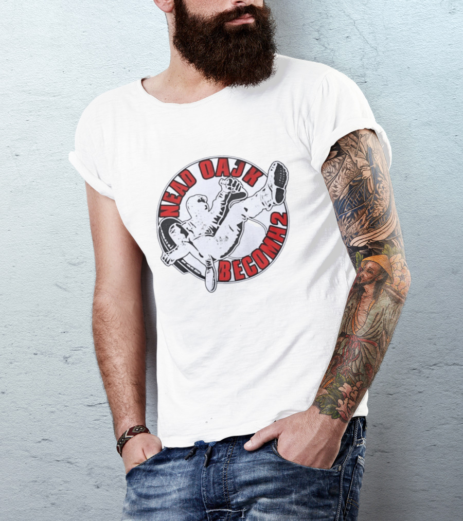 Nead Oajk Becomh2 Fighter Kick Circle T-Shirt