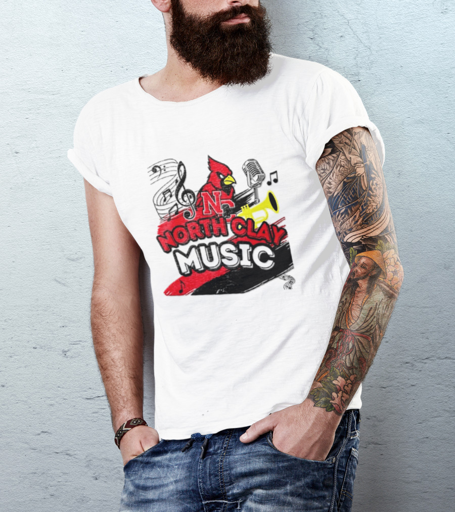 North Clay Cardinals Music Band Instrumental Ensemble T-Shirt