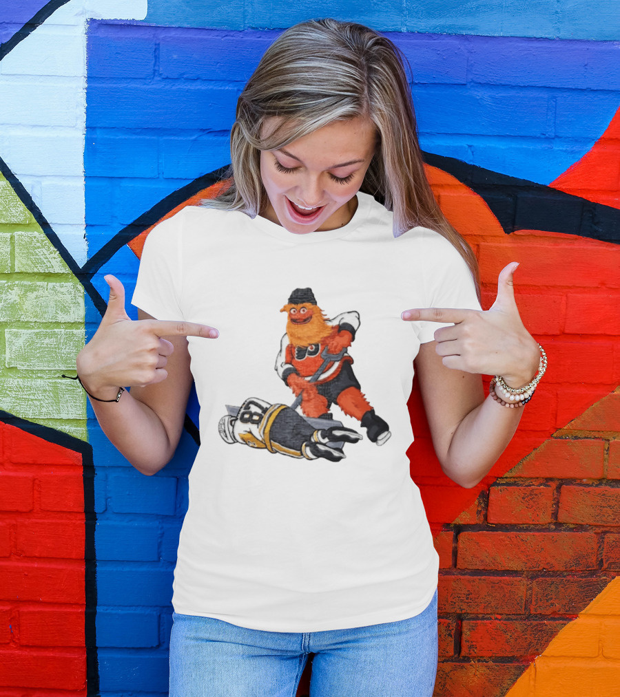 Sidney Crosby Philadelphia Flyers Gritty NHL Pittsburgh Penguins Hockey T-Shirt