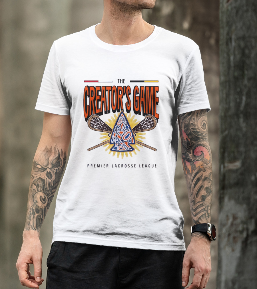 The Creator's Game Premier Lacrosse League Iconic Lacrosse Sticks T-Shirt
