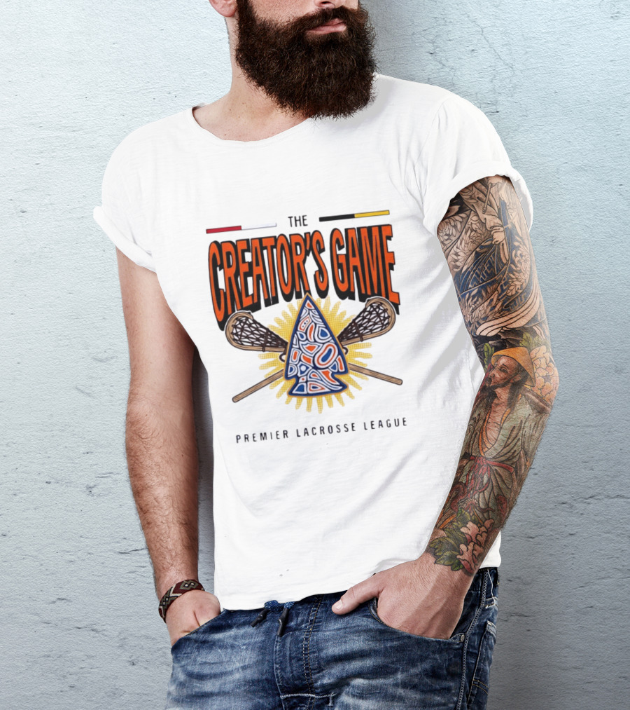 The Creator's Game Premier Lacrosse League Iconic Lacrosse Sticks T-Shirt