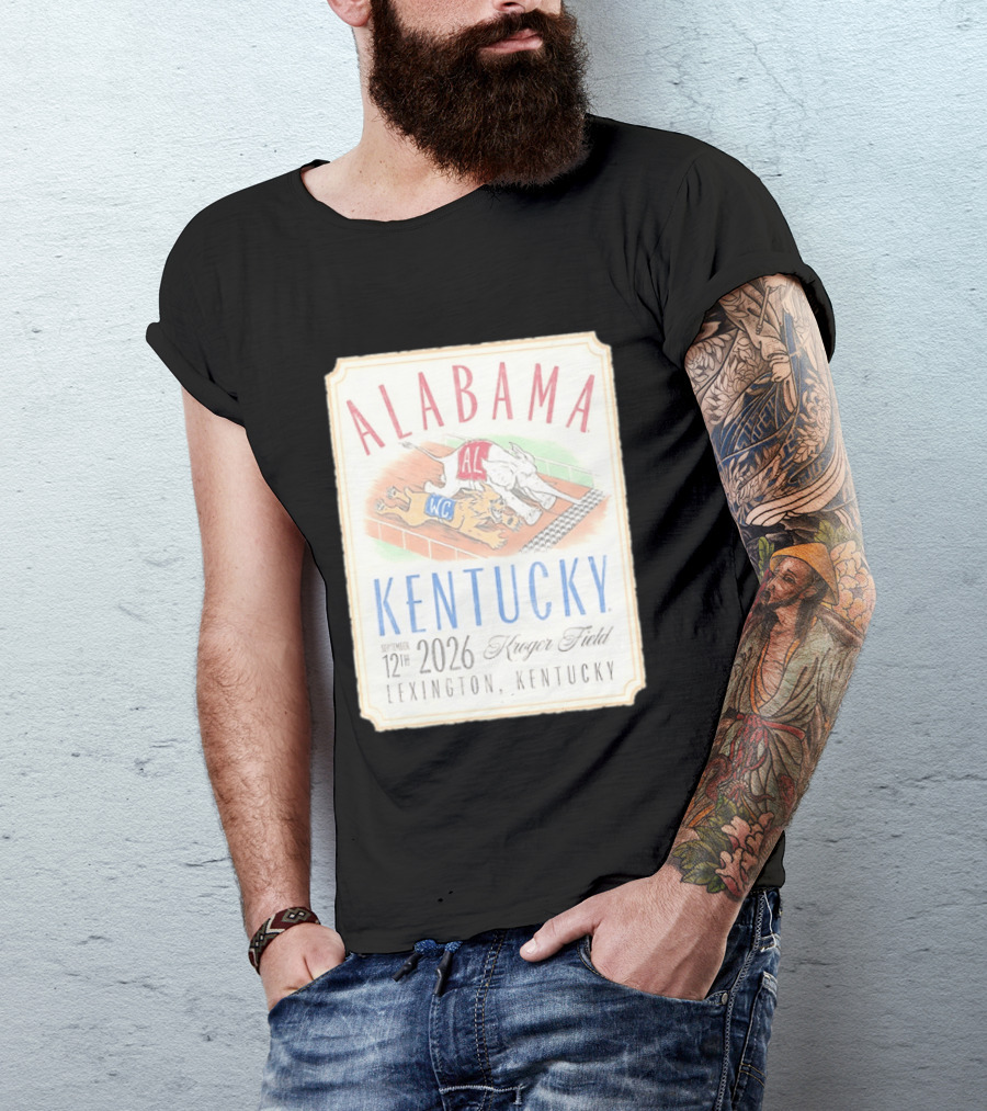 Alabama Vs Kentucky Lexington September 12th 2026 Kroger Field T-Shirt