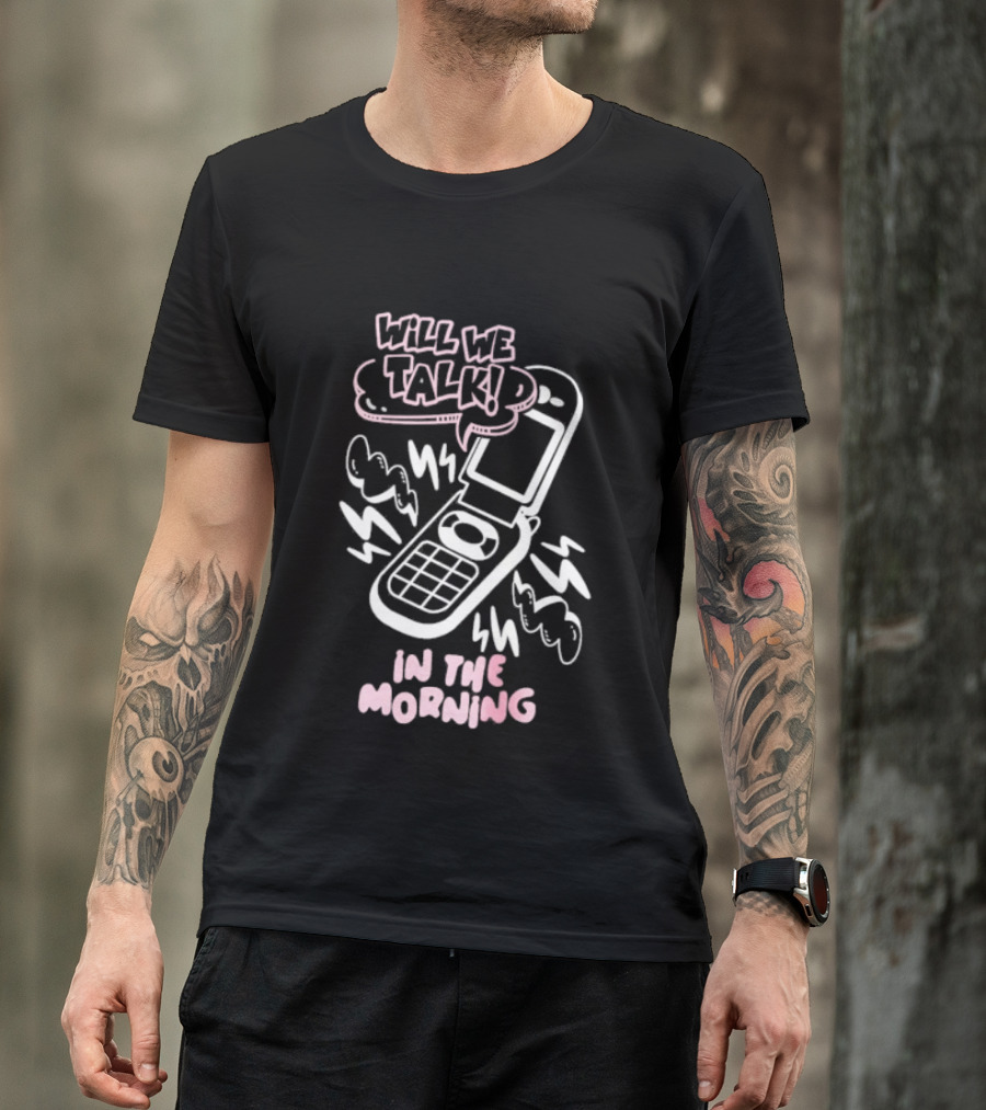 Will We Talk In The Morning Flip Phone Y2K Retro Pink Aesthetic T-Shirt