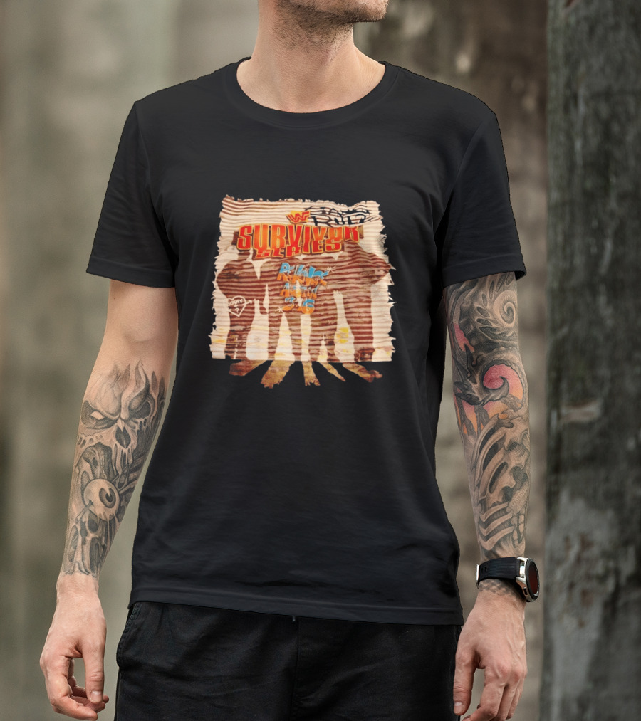WWF Survivor Series Revenge Austin 3 16 Silhouette Vintage WWE 90s T-Shirt