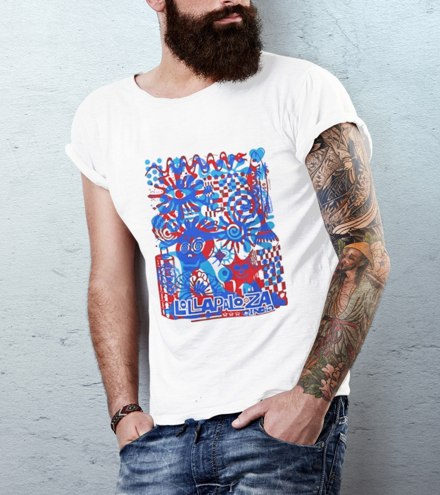 Lollapalooza India Festival Live Music Concert Vibrant Symbolic T-Shirt