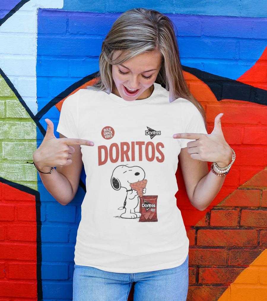 Snoopy Doritos Snack Vibes With Peanuts Cartoon T-Shirt