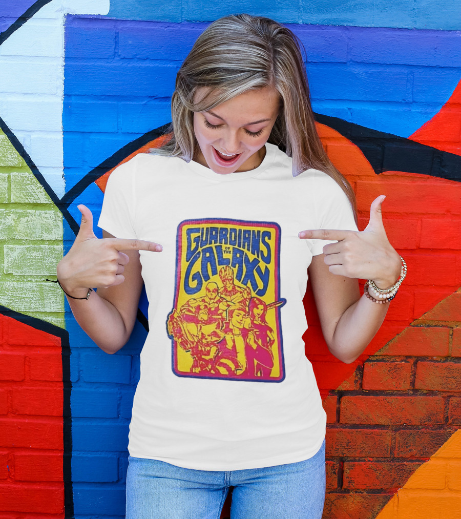 Guardians Of The Galaxy Star Lord Groot Rocket Drax Gamora Marvel T-Shirt