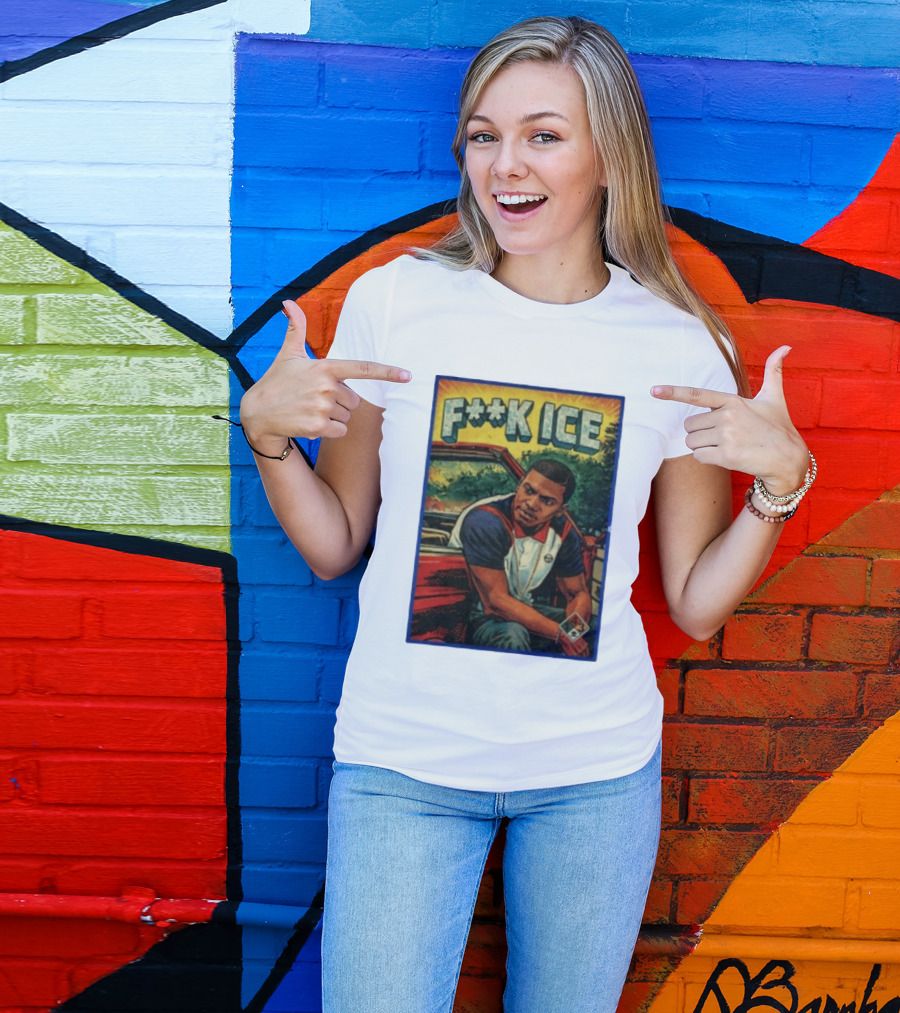 F**K ICE Tyler The Creator Style Graphic With Car And Cards T-Shirt