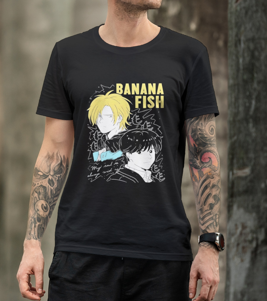 Banana Fish Ash And Eiji My Soul Is Always With You Anime Duo T-Shirt