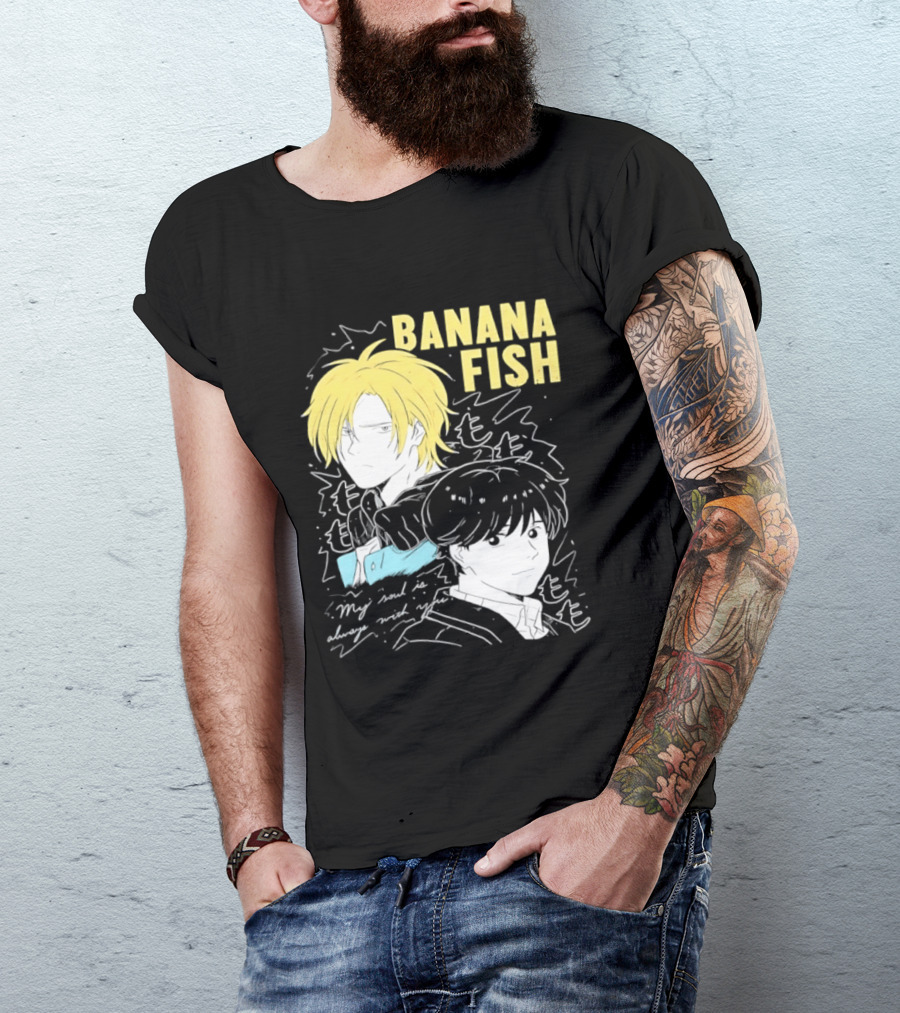 Banana Fish Ash And Eiji My Soul Is Always With You Anime Duo T-Shirt