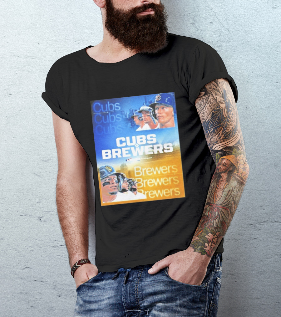 Chicago Cubs Brewers MLB Rivalry Matchup Highlights T-Shirt