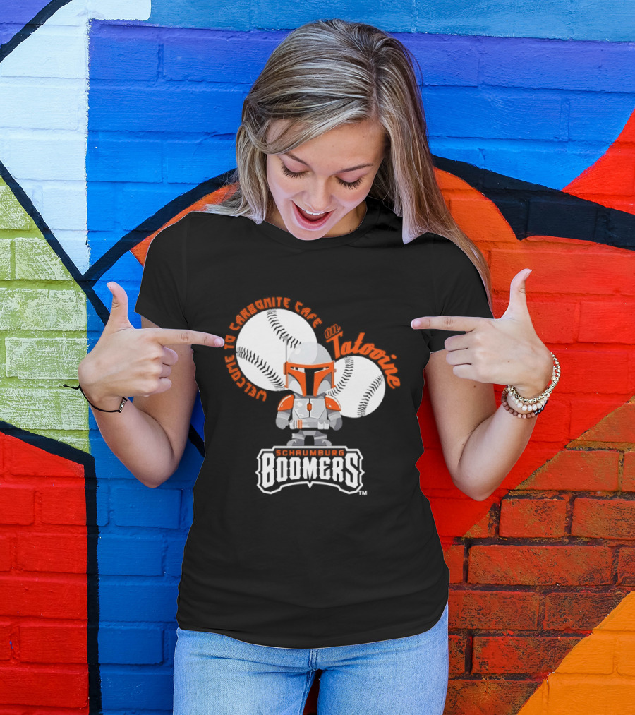 Schaumburg Boomers Welcome To Carbonite Café With Baseball And Armor T-Shirt
