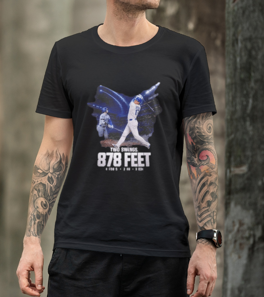 Shohei Ohtani The Shohei Show Two Swings 878 Feet LA Dodgers T-Shirt