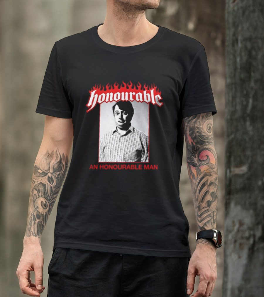 Honourable An Honourable Man Mark Corrigan Flames Frame T-Shirt