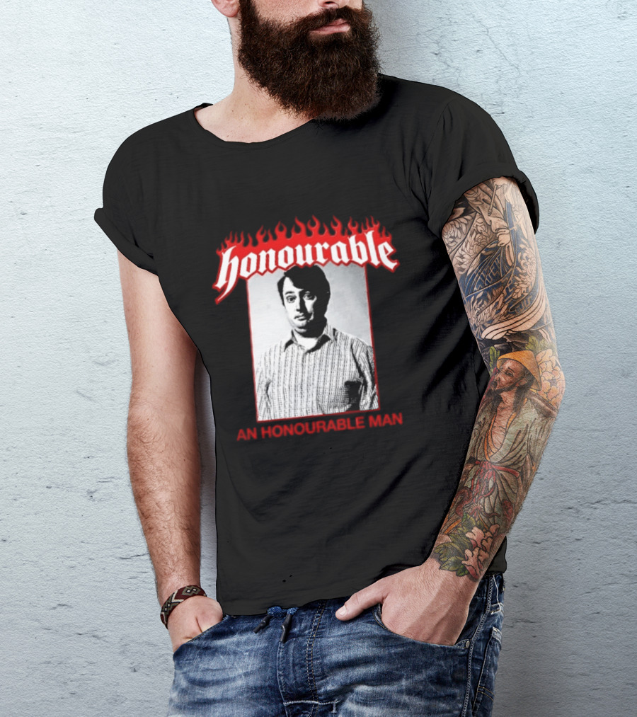Honourable An Honourable Man Mark Corrigan Flames Frame T-Shirt
