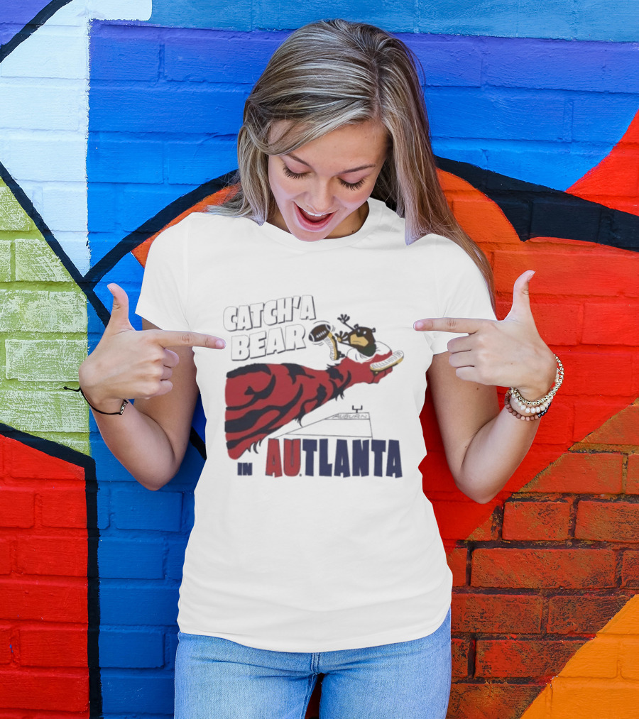 Catch'a Bear Auburn Tigers Vs Baylor Bears AUTlanta Tiger Stripe Football T-Shirt